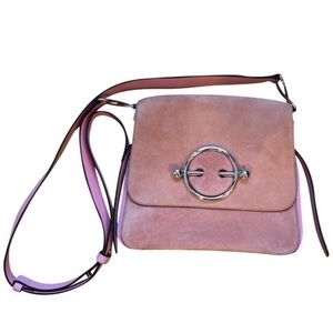 JW Anderson Pink Pierce Disc Suede / Leather Bag